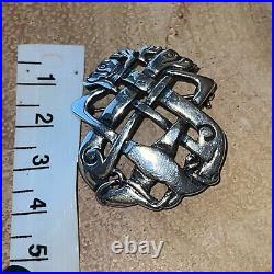 Vintage Sterling Silver Scottish Malcolm Gray Ortak Zoomorphic Brooch