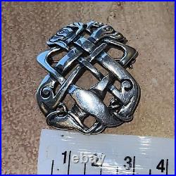 Vintage Sterling Silver Scottish Malcolm Gray Ortak Zoomorphic Brooch