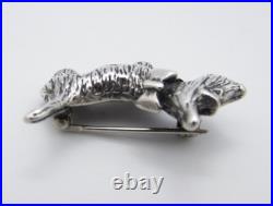 Vintage Sterling Silver Scottish Terrier SCOTTY Dog Brooch Pin
