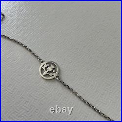 Vintage Sterling Silver Scottish Thistle Bracelet 7.25 ST SIL 925 H-in-Circle