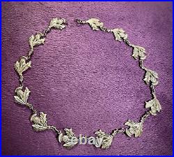 Vintage Sterling Silver Scottish Thistle Necklace Missing Clasp