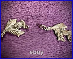 Vintage Sterling Silver Scottish Thistle Necklace Missing Clasp
