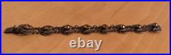 Vintage Sterling Silver WBS Celtic Scottish Thistle Citrine Gemstone Bracelet