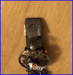 Vintage Sterling Silver WBS Celtic Scottish Thistle Citrine Gemstone Bracelet