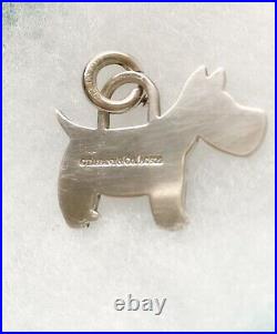 Vintage Tiffany & Co Sterling Silver 925 Scottish Terrier Dog Charm AG Box Bag