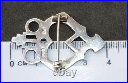 Vintage hallmarked Scottish Silver Cannon Gate Luckenbooth brooch Hebridean
