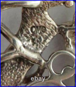 Vtg Ola Gorie OMG Scottish Celtic Love Birds Sterling Silver Pin Brooch RARE
