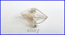 Vtg Ola Gorie Orkney Scottish Sterling Silver ODIN'S BIRD Brooch Hallmarked 1968