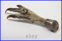 Vtg Ptarmigan Grouse Foot Claw Lucky Charm Pin Sterling Silver Scottish Brooch