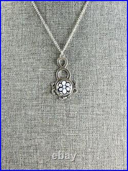 Vtg Scottish Pendant With Chain Caithness Glass Sterling Silver 1977 Edinburgh