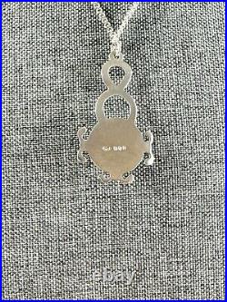 Vtg Scottish Pendant With Chain Caithness Glass Sterling Silver 1977 Edinburgh