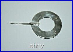 Vtg Scottish sterling silver Celtic Iona brooch, Alexander Ritchie design, 1949