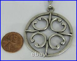 Vtg Sterling Silver Ola Gorie OMG Scottish ST. MAGNUS medallion Pendant Necklace