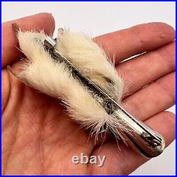 Ward Brothers Antique Sterling Silver 925 Brooch Scottish Grouse Foot Signed