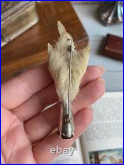 Ward Brothers Brooch Scottish Grouse Foot Antique Sterling Silver 925 Marked