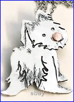 West Highland Scottish Terrior Jewellery, Silver Dog Pendant, Westie Dog, Animal