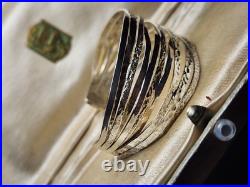 Wide Textured Sterling Silver 925 Bangle by Chris Lewis Famous Scottish Designer