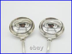 William IV Pair of Sterling Silver Scottish Thistle Crest Sauce Ladles Antique