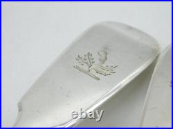 William IV Pair of Sterling Silver Scottish Thistle Crest Sauce Ladles Antique