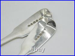 William IV Pair of Sterling Silver Scottish Thistle Crest Sauce Ladles Antique