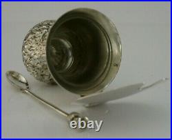 Wonderful Scottish Antique Solid Silver Thistle Mustard Pot 1922